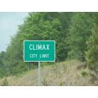Climax: city limit sign of Climax