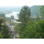 Brownsville: View of the Monongahela River & Historic Road 40 from our backyard.
