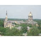 South Bend: The Golden Dome and Basilica taken from 