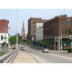 Elmira: View of downtown from Main St. Bridge
