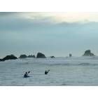 Lincoln City: Sea kayakers at Eola Beach