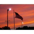 Lamar: Flag at Sunset - June 2007