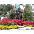 Helen: Large flower bed downtown Helen