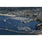 Monterey: An aerial view of Old Fisherman's Wharf on Monterey Harbor