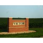 Victor: Victor,Iowa sign