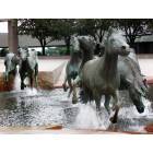 The Mustangs of Las Colinas... the world\'s largest equestrian statue is located in Williams Square