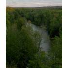 Kalkaska: The beautiful Manistee River from the Eagle View observation deck at the Springfield Recreational Area.