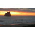 Pacific City: Haystack Rock at Sunset