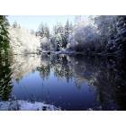 Aberdeen: Newskah River dressed in Snow- Aberdeen Washington