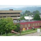 Monessen: a view of the Monessen Health Center and a bridge in the background