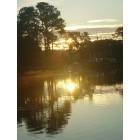 Northwest Escambia: sun coming up over bayou grande - sky reflecting on water