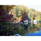 Lake Lure: fall folliage at Lake Lure