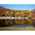 Lake Lure: view of the beach at Lake Lure