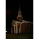 Atmore: First Baptist Church at night