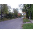 Waupaca: View From my yard looking south down state street in the fall