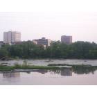 Danville: Downtown, reflected on the Dan River