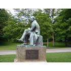 Cooperstown: Statue of James Fenimore Cooper, author of Last of the Mohicans