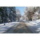 Mount Morris: Fresh snow on a rural road in Mt. Morris, Wisconsin