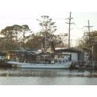 Chauvin: Boat in the water of Chauvin,Louisiana