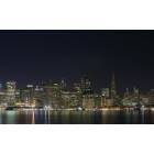 San Francisco: : An evening view of San Francisco from Treasure Island, east of the city.