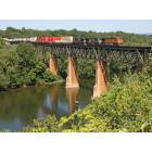 Shepherdstown district: Train crossing the Potomac River Bridge at Shepherdstown W.V.