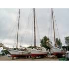 Deal Island: The three remaining skipjacks in marina, preparing for the big race on Labor Day.