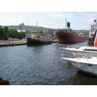 Duluth: : view of the 600 ft. retired ore carrier SS William A Irvin, now a floating Museum