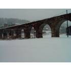 Bellaire: Stone Bridge in the snow.