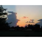 Freeburg: Sunset with rabbit shaped cloud 06/22/08 rural Freeburg