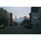 Buffalo: : Street in Buffalo and partial Skyline in Background with a "Misty" Look