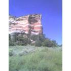 Ramah: Striped cliffs along Timberlake Rd in Ramah, NM