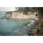Coos Bay: bay entrance&our blast tunnel-under the guard station-a cliff climbers view