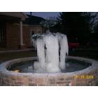 Chesterfield: A beautiful frozen fountain last January.