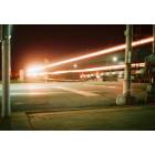 Wauseon: Picture of a train crossing Fulton Street, shutter held open for 8 seconds