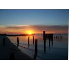 Cape Charles: Sunset over the Chesapeake Bay at Cape Charles beach