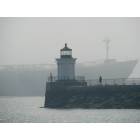 Portland: : Bug Light South Portland with "ghost ship" in the fog