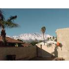 Cathedral City: Snow Half way down the Mountain