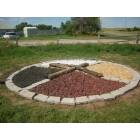 Wanblee: Medicine Wheel garden in the park, made by students in cooperation with YouthWorks, Inc.