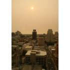 Sacramento: Downtown Sacramento, amidst smoky skies (July 2008)