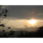 Mountain City: Sunset in Mountain City, June 2008, taken from lawn of 125 Georgia street