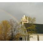 Princeton: Rainbow over Princeton Congregational Church