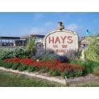 Hays: Sign welcoming you to Hays - August 2004
