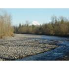Orting: View of the Carbon river along the Rails to Trails paved trails system about 3/4 miles from Downtown Orting