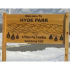 Hyde Park: Welcome sign for Hyde Park, Utah