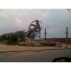 Lawrence: Art fixture outside of MBTA Station in Lawrence, MA