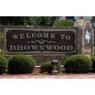 Brownwood: Welcome to Brownwood Sign Located Near the 