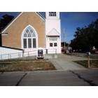 Crawford: Frnt view of First Congregational Church 609 Third Street, Crawford, NE