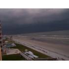 New Smyrna Beach: Incoming storm from balcony of Atlantic Plaza