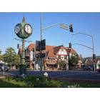 Solvang: The main street in Solvang...and a pretty clock!