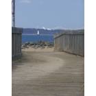 Laurence Harbor: Great Beds Lighthouse, (National Register of Historic Places), as seen from boardwalk